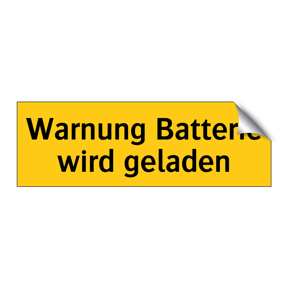 Warnung Batterie wird geladen