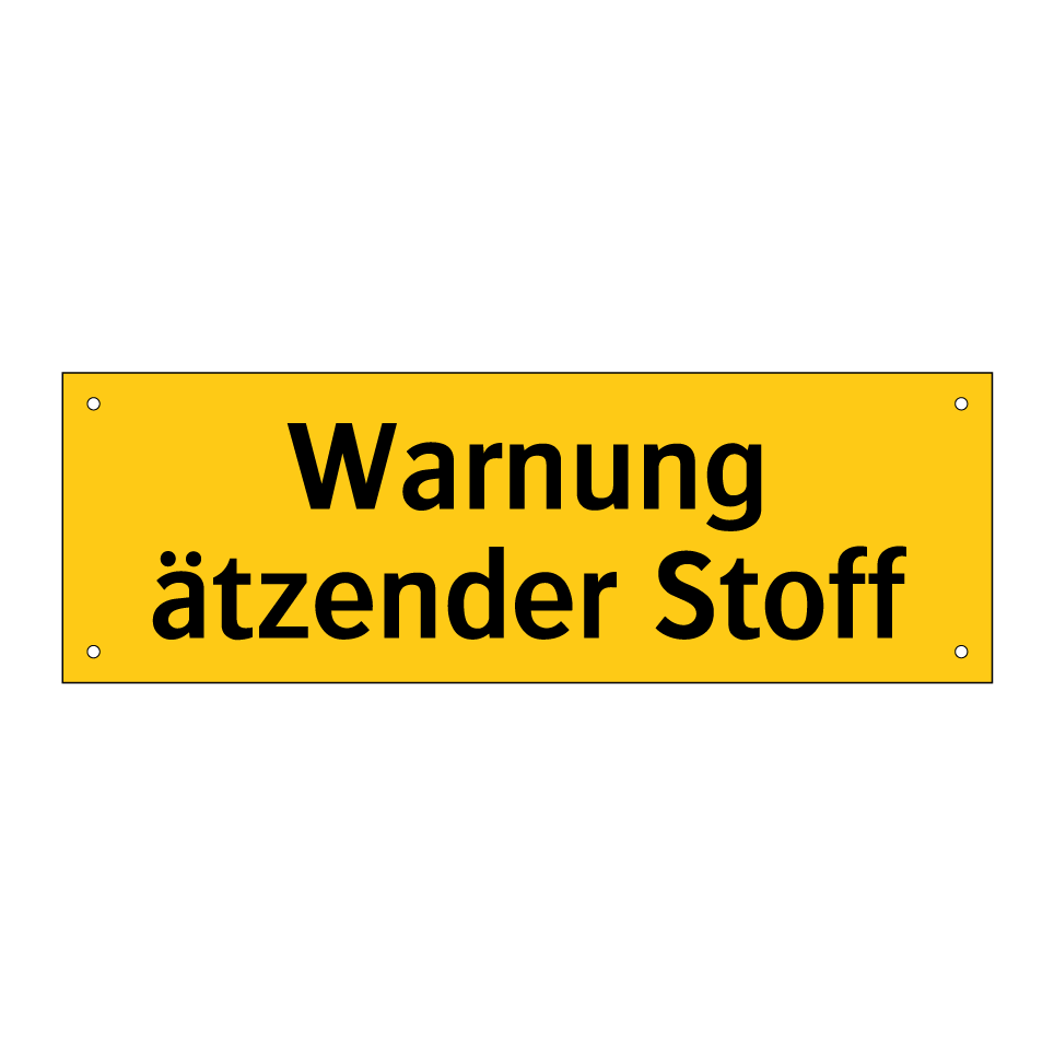 Warnung ätzender Stoff