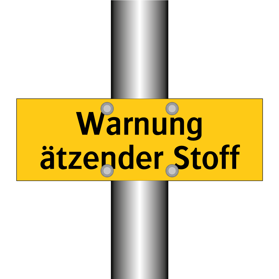 Warnung ätzender Stoff