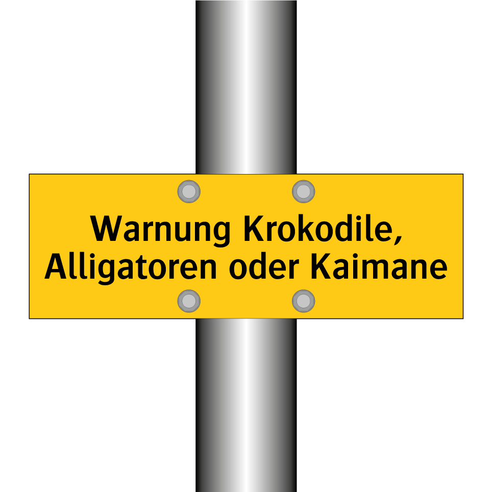 Warnung Krokodile, Alligatoren oder Kaimane