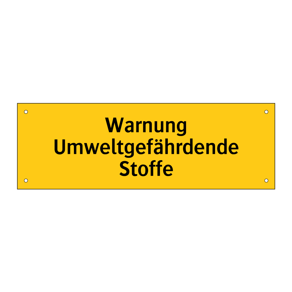 Warnung Umweltgefährdende Stoffe
