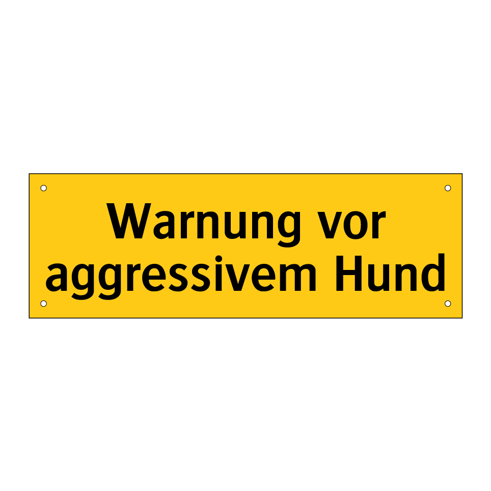 Warnung vor aggressivem Hund