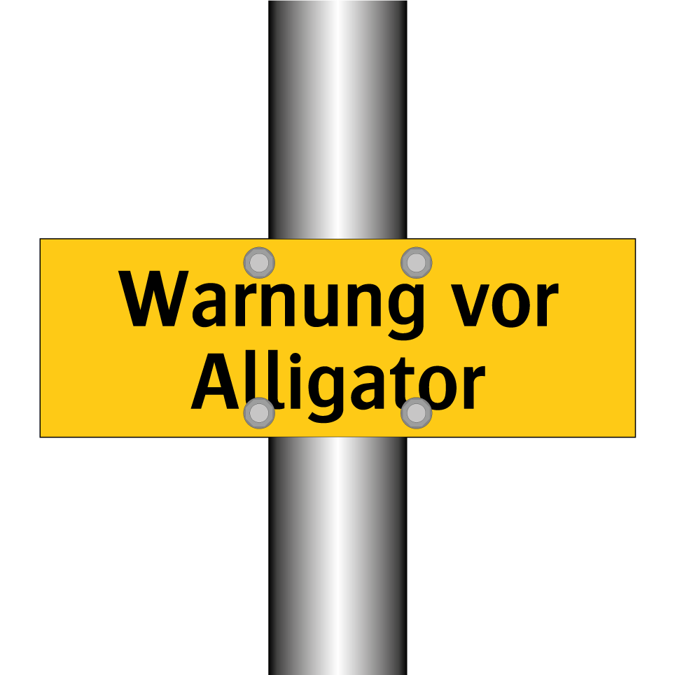 Warnung vor Alligator