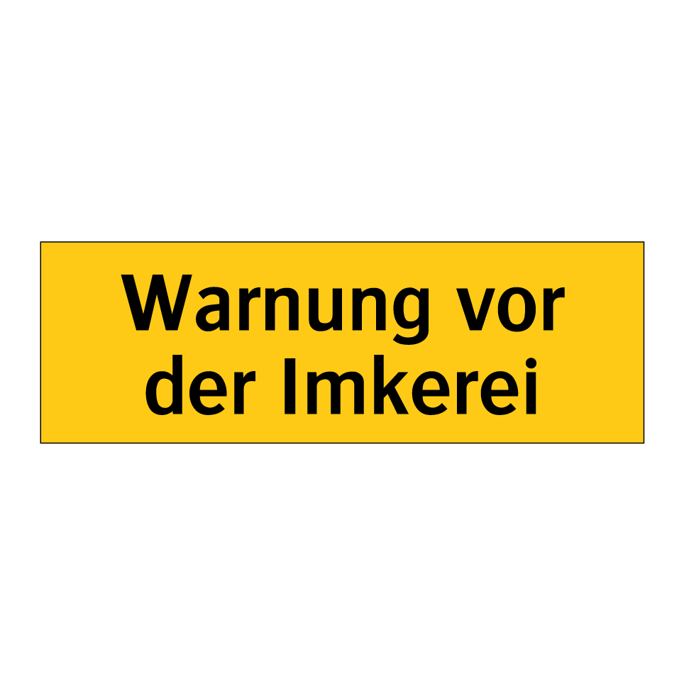 Warnung vor der Imkerei