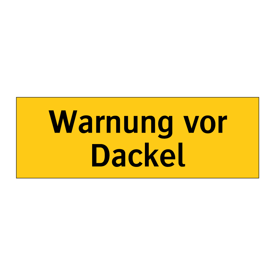 Warnung vor Dackel