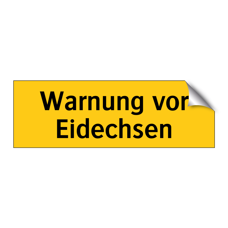 Warnung vor Eidechsen