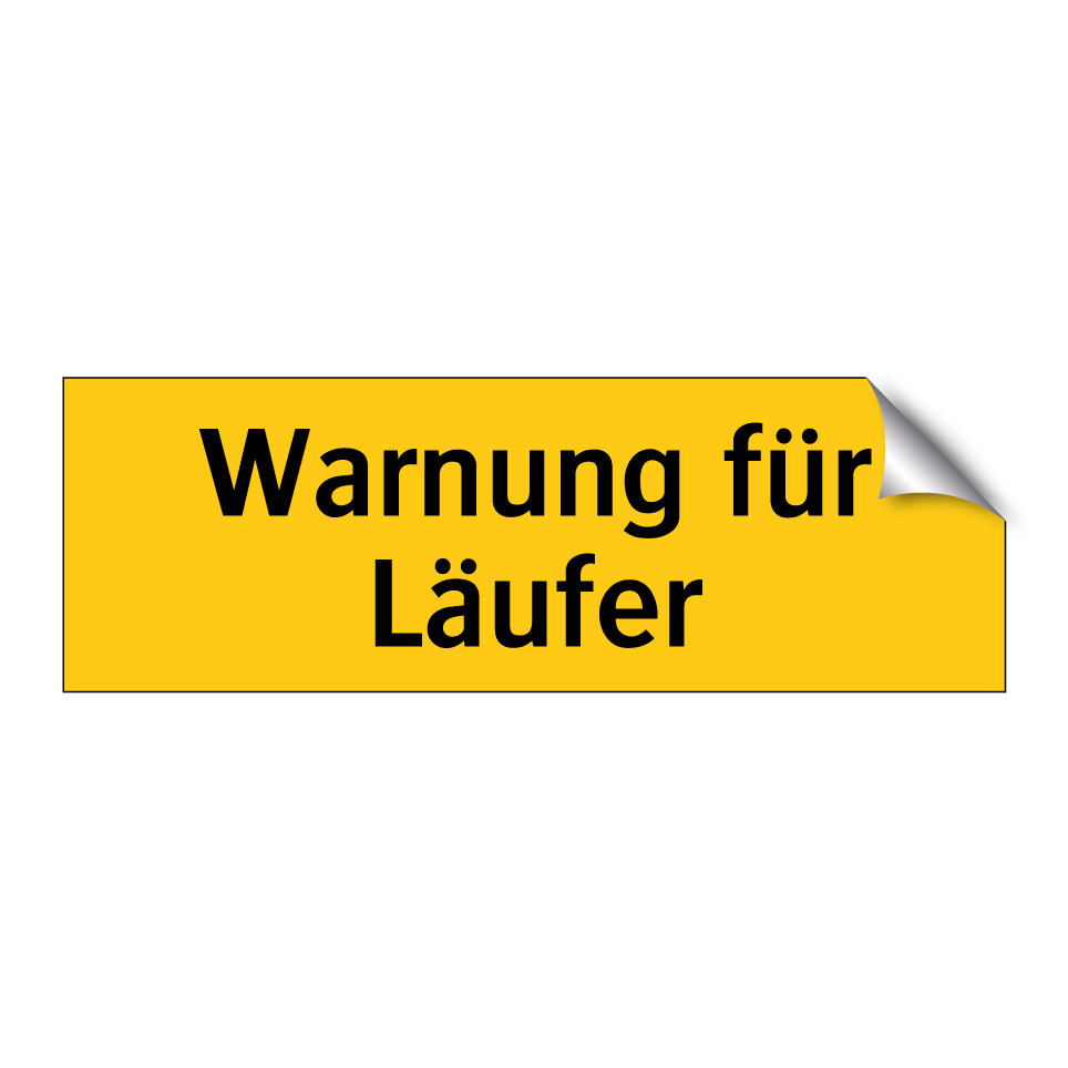 Warnung für Läufer