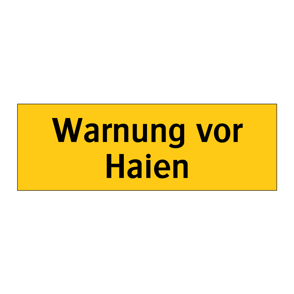 Warnung vor Haien