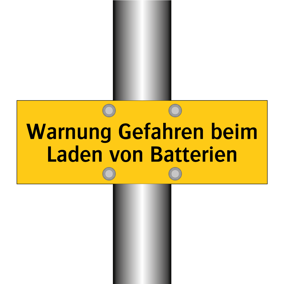 Warnung Gefahren beim Laden von Batterien