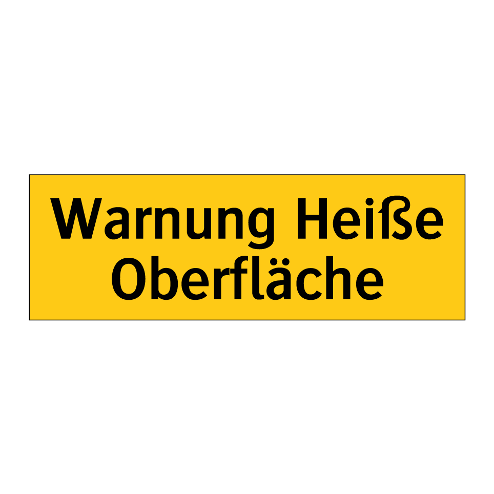 Warnung Heiße Oberfläche