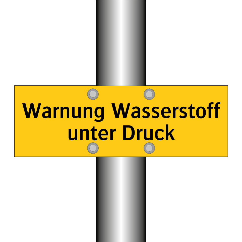 Warnung Wasserstoff unter Druck
