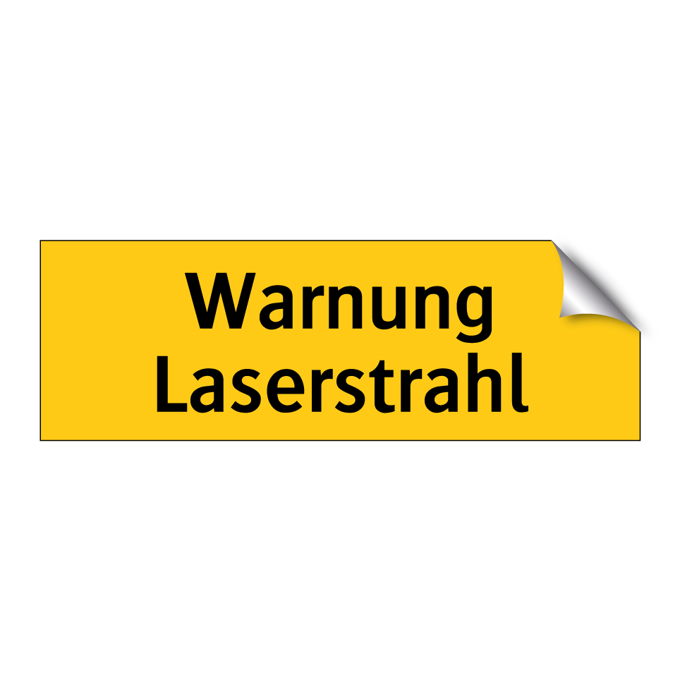 Warnung Laserstrahl