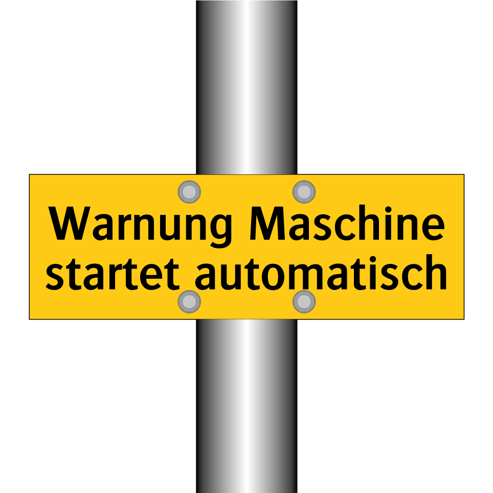 Warnung Maschine startet automatisch