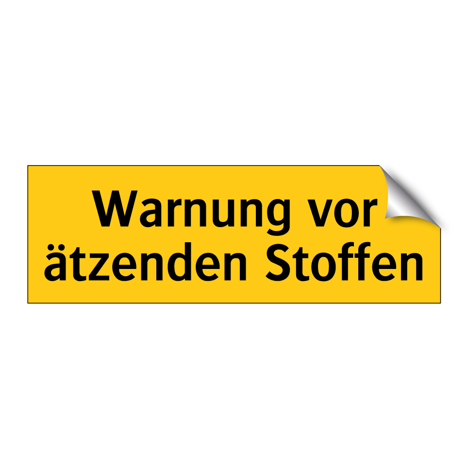 Warnung vor ätzenden Stoffen