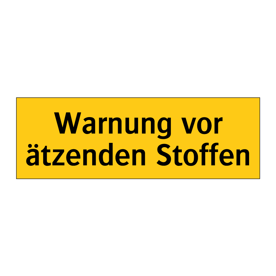 Warnung vor ätzenden Stoffen