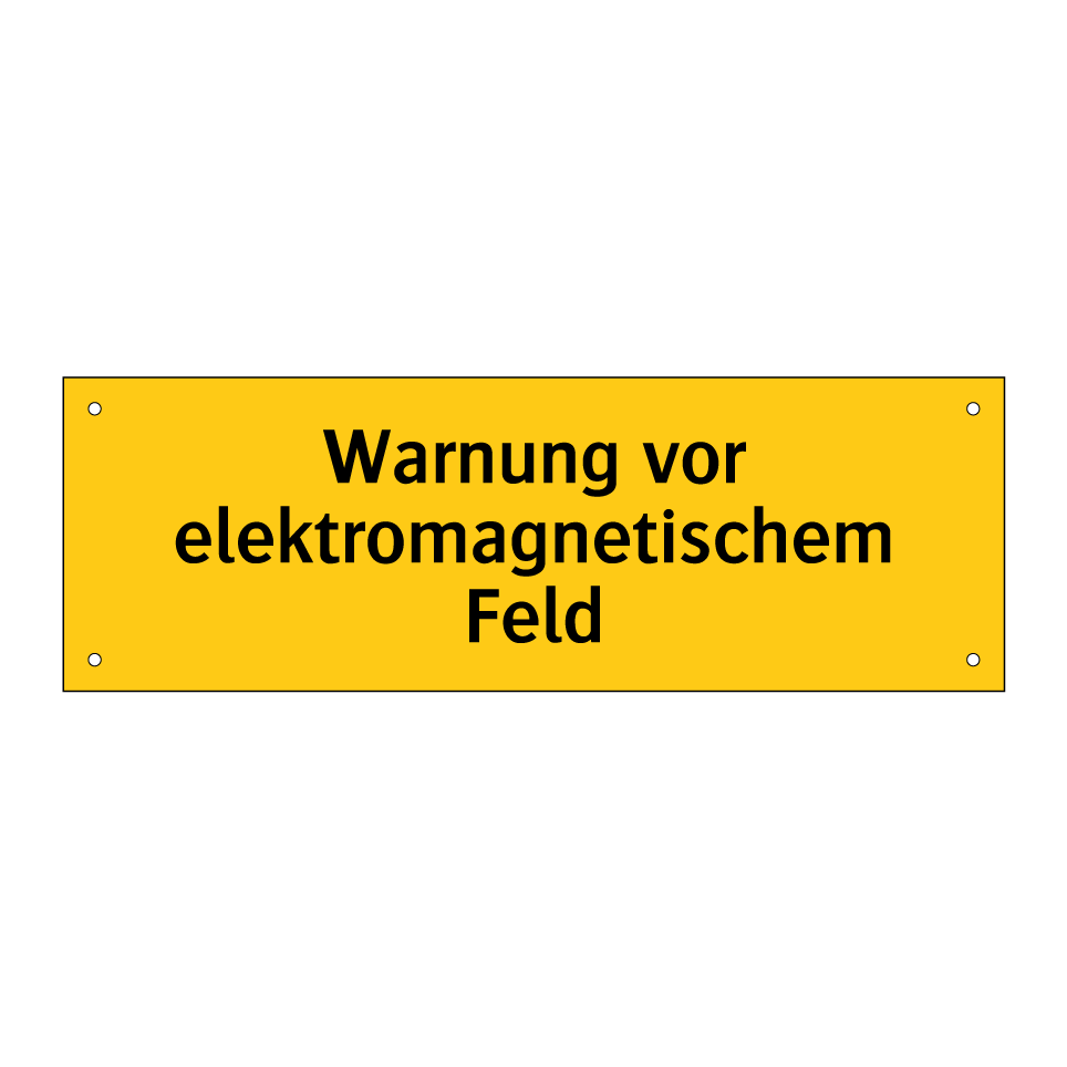 Warnung vor elektromagnetischem Feld