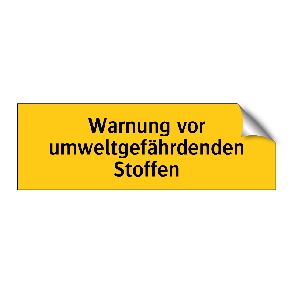 Warnung vor umweltgefährdenden Stoffen