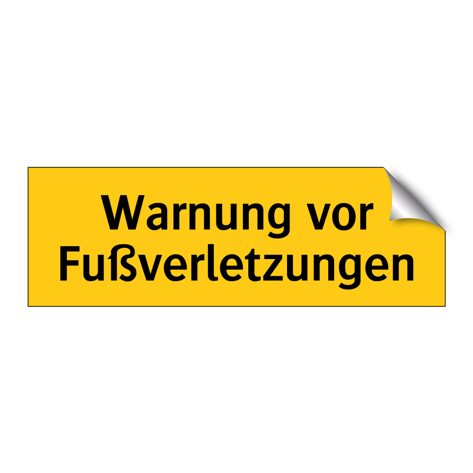 Warnung vor Fußverletzungen