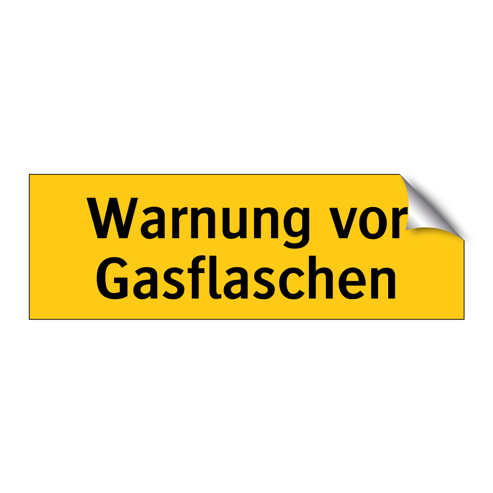 Warnung vor Gasflaschen
