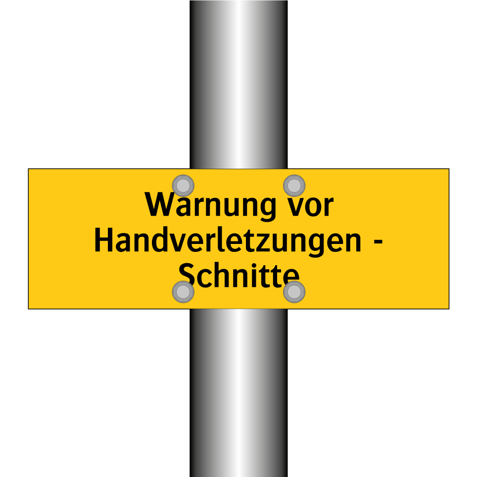 Warnung vor Handverletzungen - Schnitte
