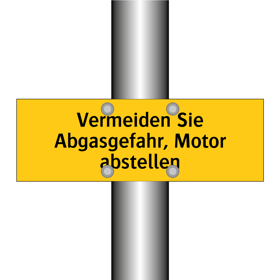 Vermeiden Sie Abgasgefahr, Motor abstellen