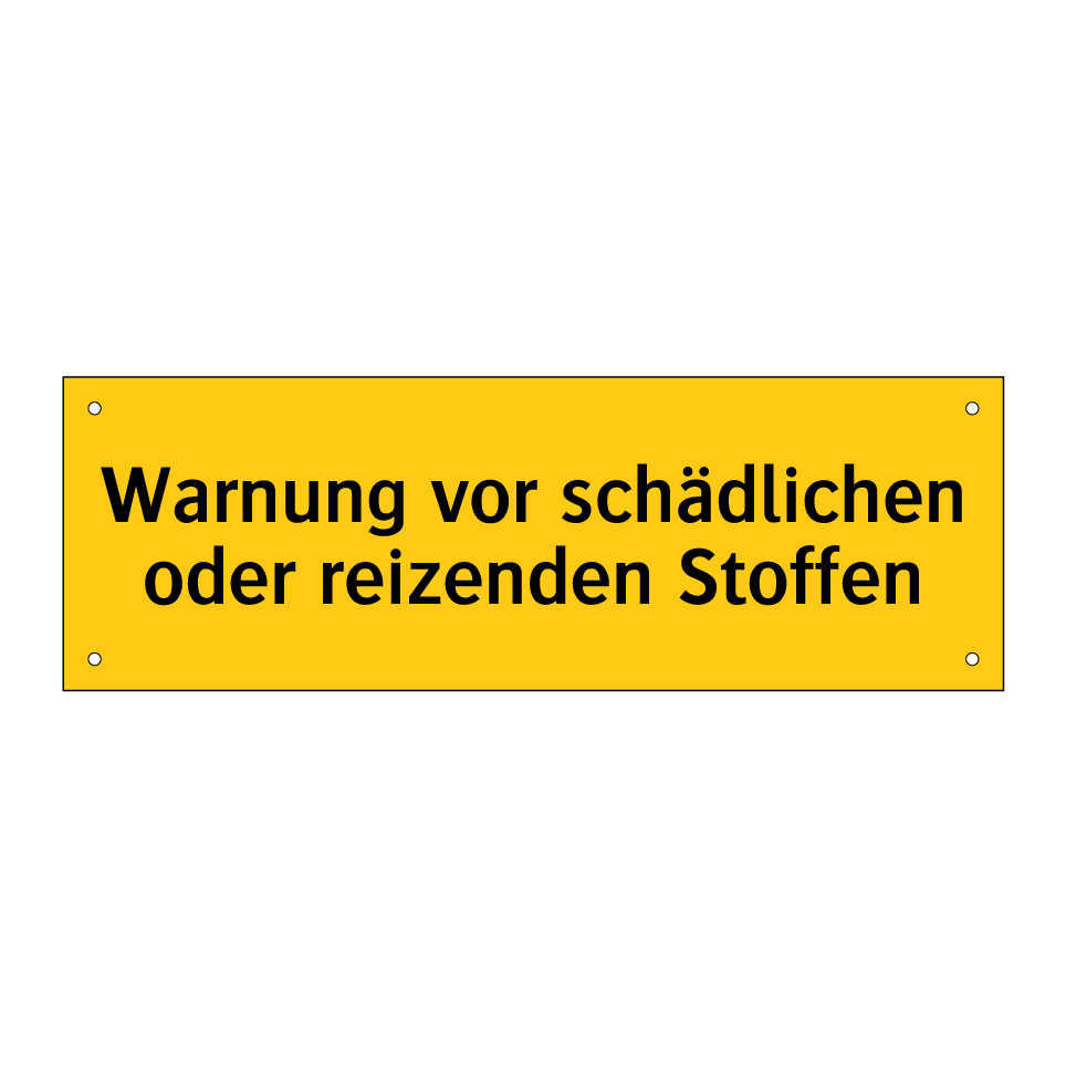 Warnung vor schädlichen oder reizenden Stoffen
