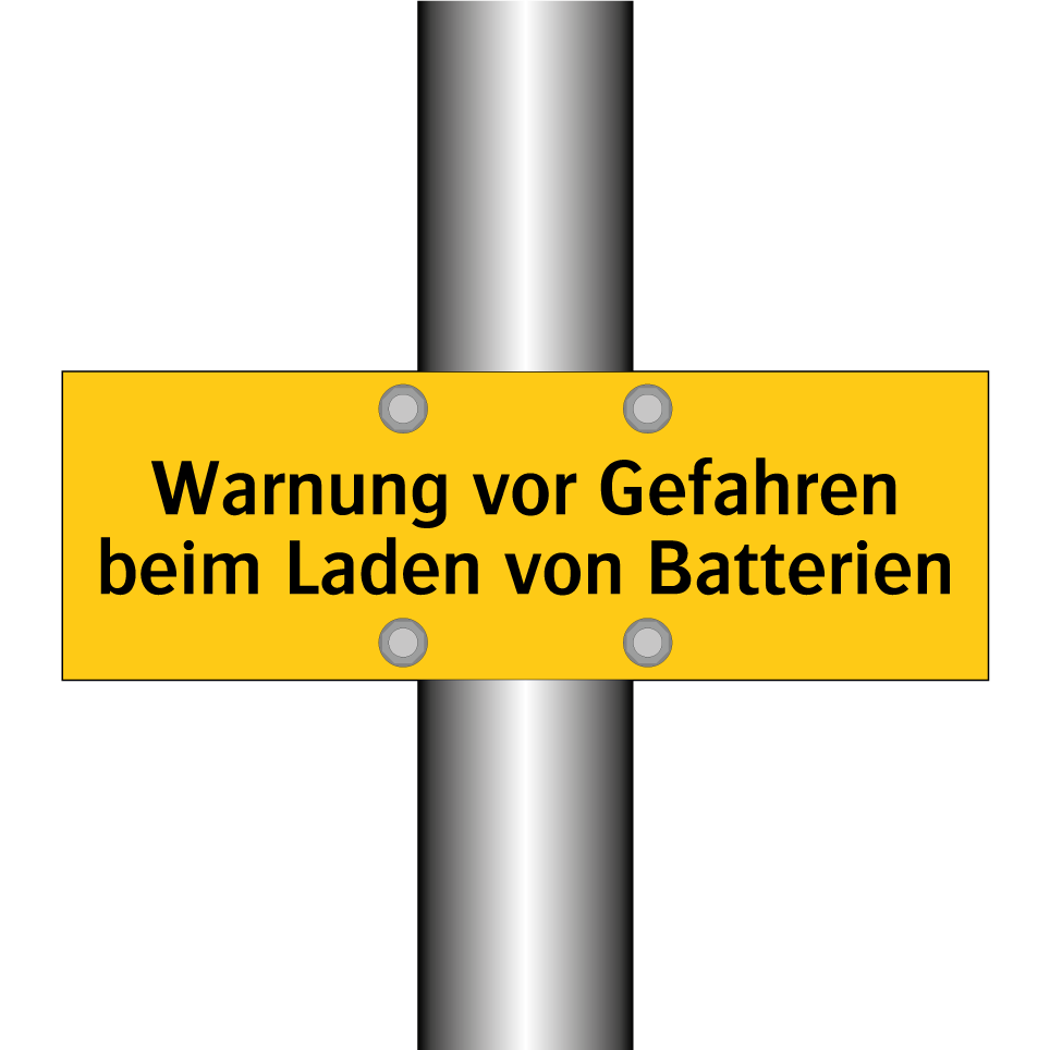 Warnung vor Gefahren beim Laden von Batterien