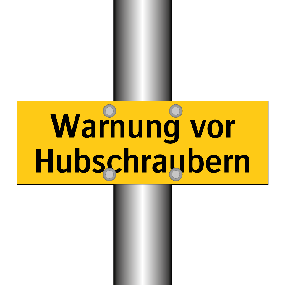 Warnung vor Hubschraubern