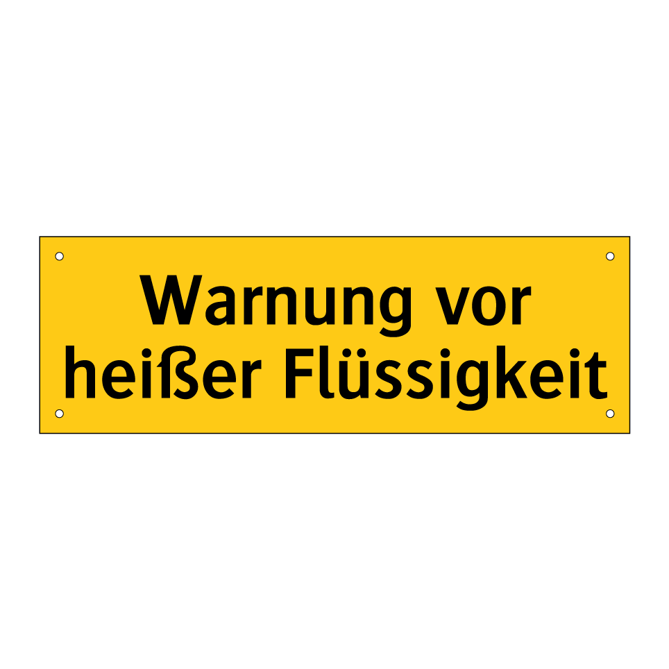 Warnung vor heißer Flüssigkeit