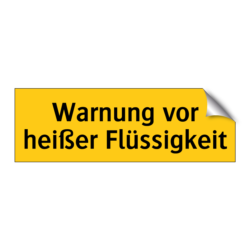 Warnung vor heißer Flüssigkeit