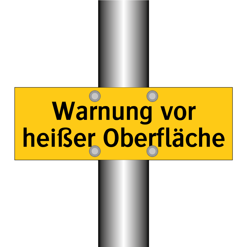 Warnung vor heißer Oberfläche