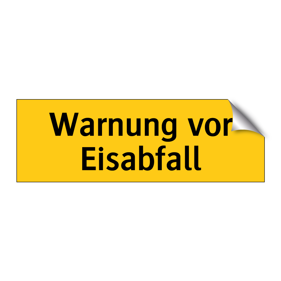 Warnung vor Eisabfall