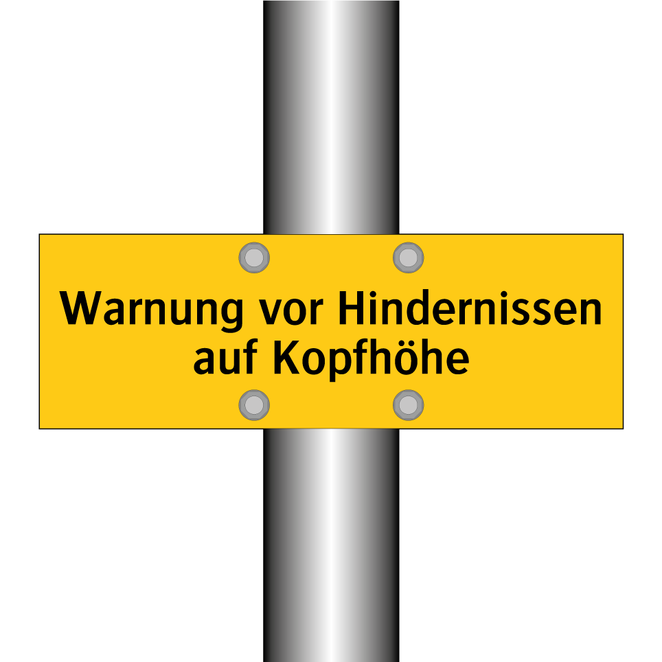 Warnung vor Hindernissen auf Kopfhöhe