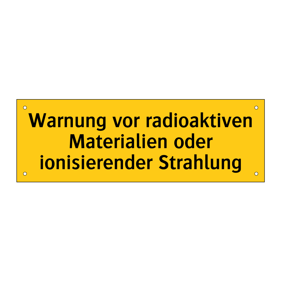 Warnung vor radioaktiven Materialien oder ionisierender Strahlung