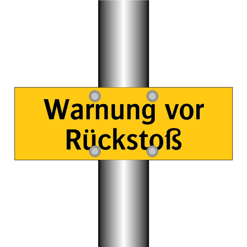 Warnung vor Rückstoß
