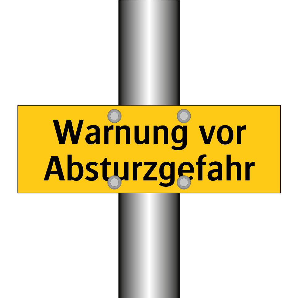 Warnung vor Absturzgefahr