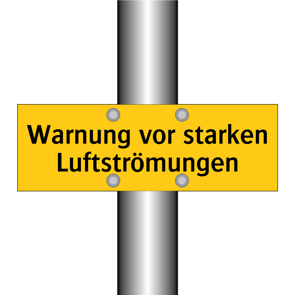 Warnung vor starken Luftströmungen