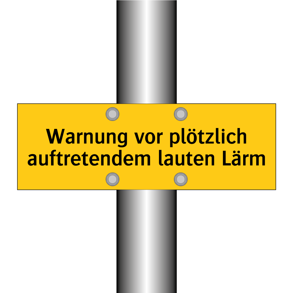 Warnung vor plötzlich auftretendem lauten Lärm