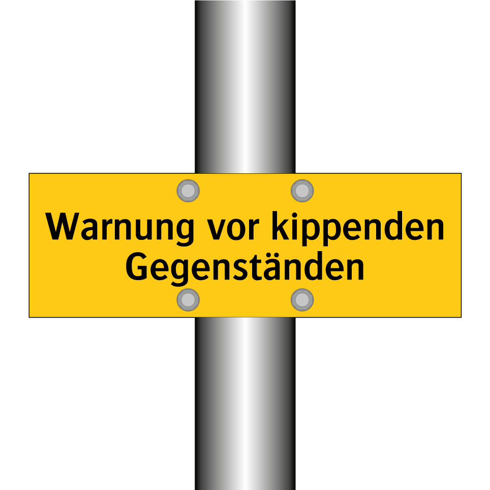 Warnung vor kippenden Gegenständen