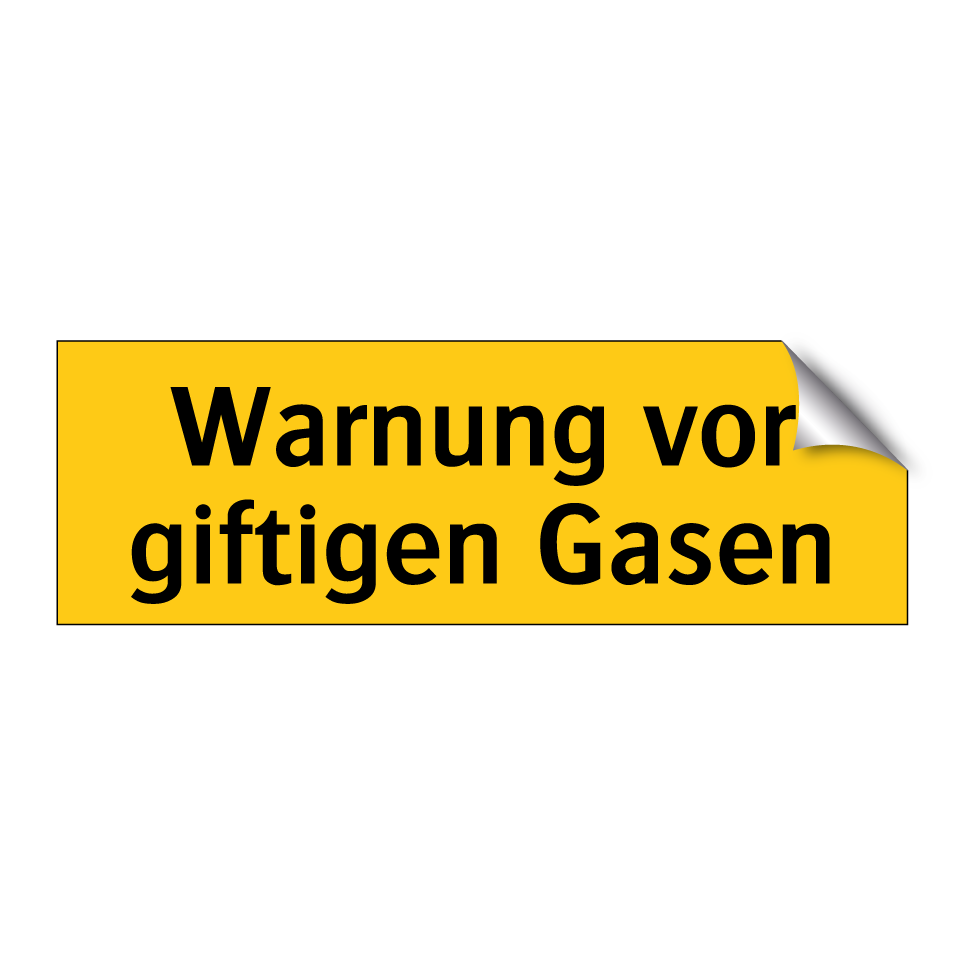 Warnung vor giftigen Gasen