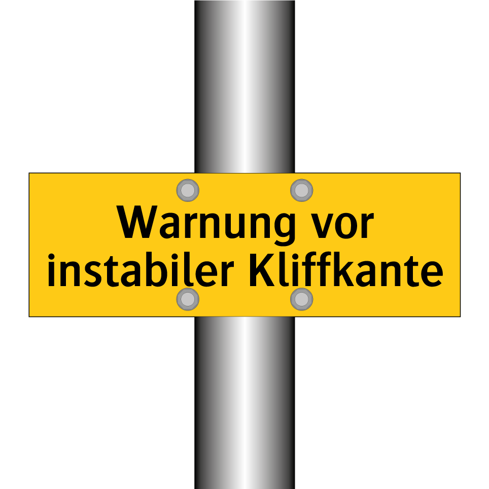 Warnung vor instabiler Kliffkante
