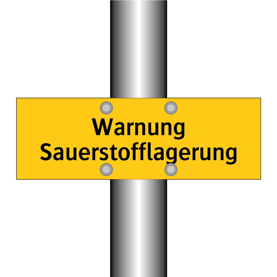 Warnung Sauerstofflagerung