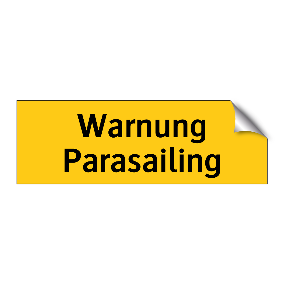 Warnung Parasailing