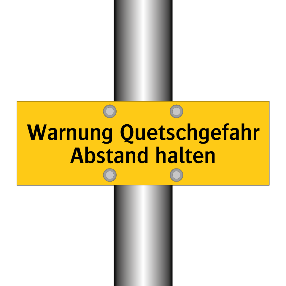 Warnung Quetschgefahr Abstand halten