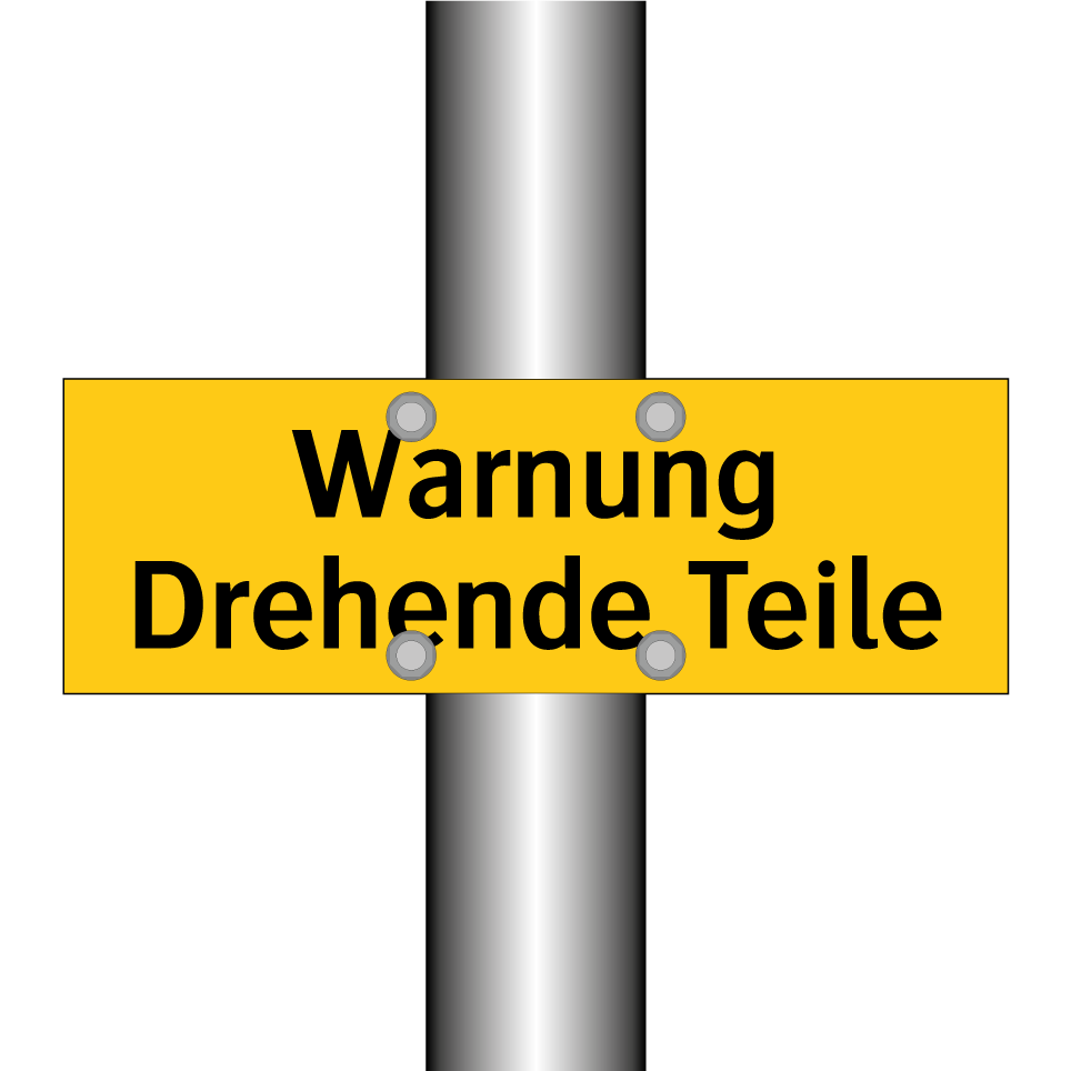 Warnung Drehende Teile