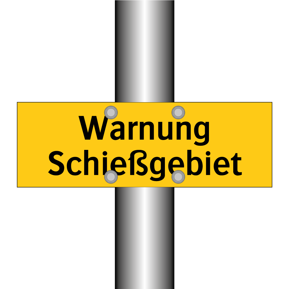 Warnung Schießgebiet