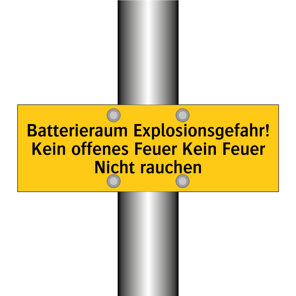 Batterieraum Explosionsgefahr! Kein offenes Feuer Kein Feuer Nicht rauchen