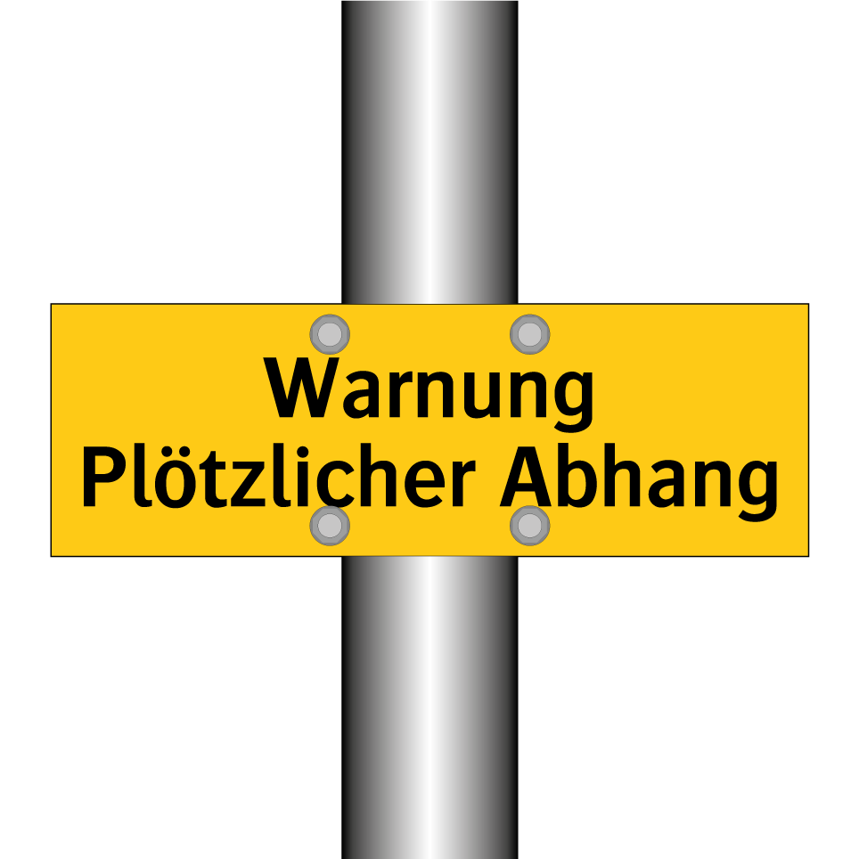 Warnung Plötzlicher Abhang