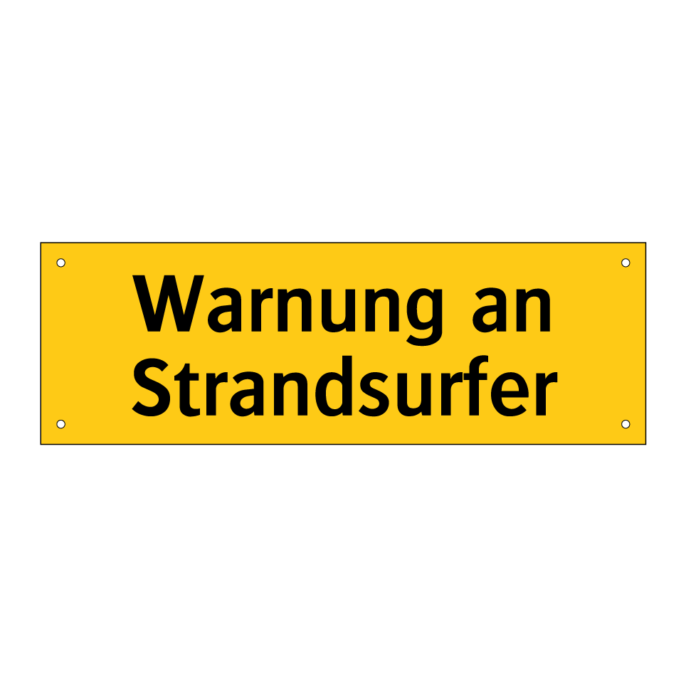 Warnung an Strandsurfer