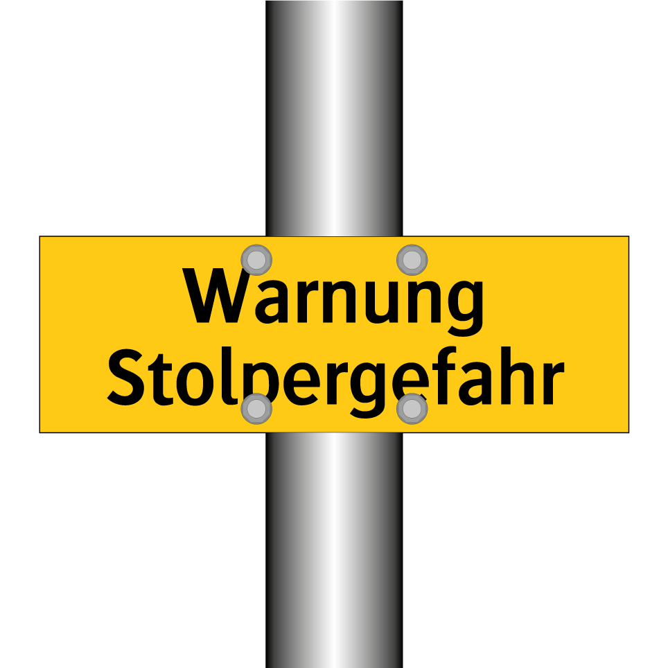 Warnung Stolpergefahr